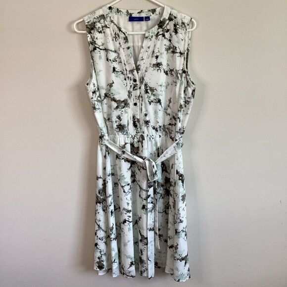 Apt. 9 Marble Pattern Gray/Green Mid Length dress Size Large - Picture 1 of 7